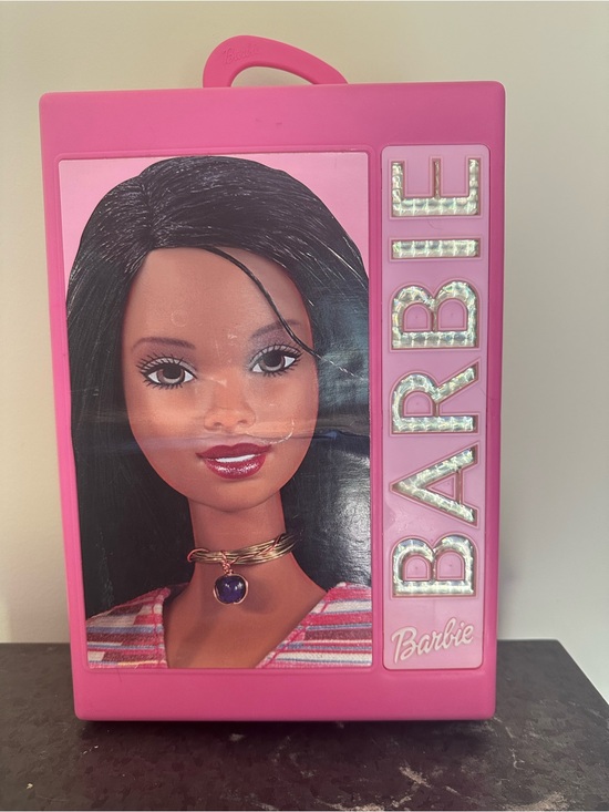 Barbie Other - Vintage Barbie plastic doll trunk carrying case with handle compartments rack